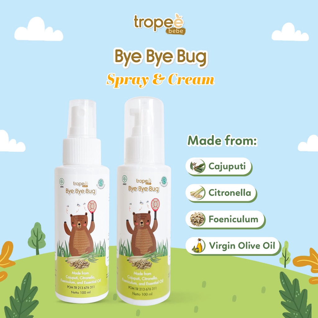 Tropee Bebe - Bye Bye Bug 100ml Lotion Anti Nyamuk