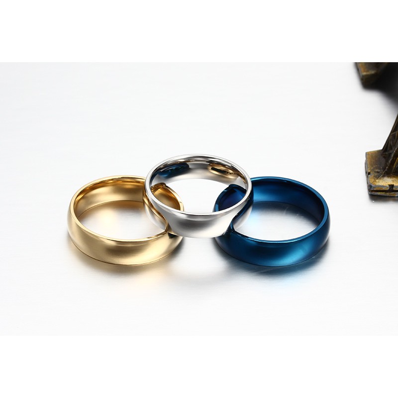 Cincin Couple / Tunangan / Nikah / Pasangan / Titanium C025Blue