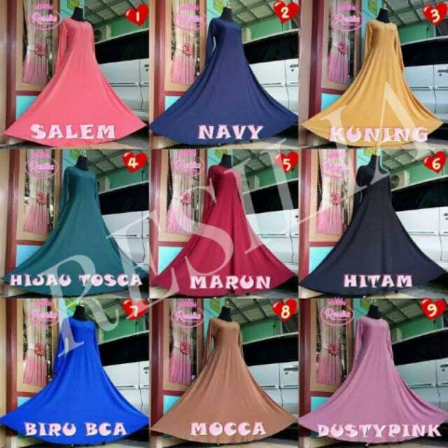 Gamis jersey busui import kualitas bagus tebal