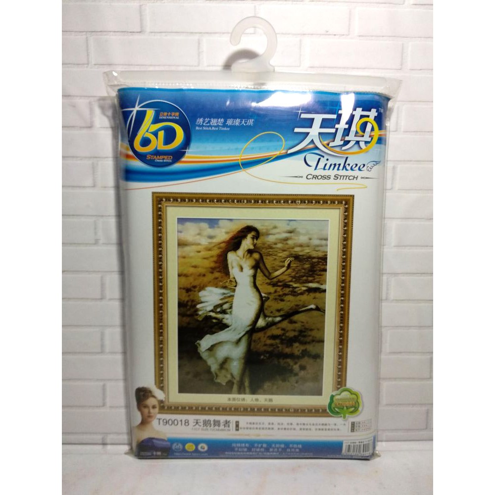 DISKON Paket Sulam Kristik Strimin TIMKEE 90018 Realis Sexy Lady Dress