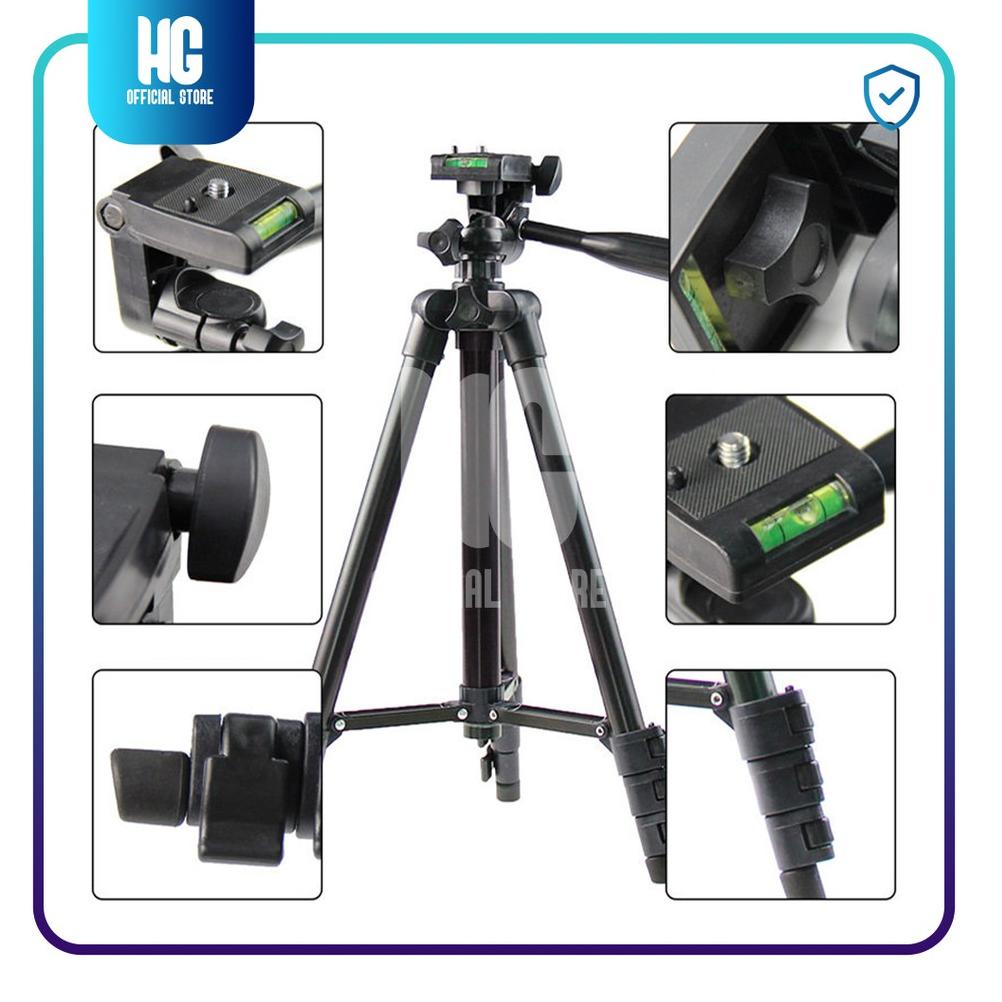 [PRODUK 6CSU9] Tripod HP 3210 Panjang 1 Meter Stand Kamera Lampu Tripot Handphone 1M Phone Holder M0