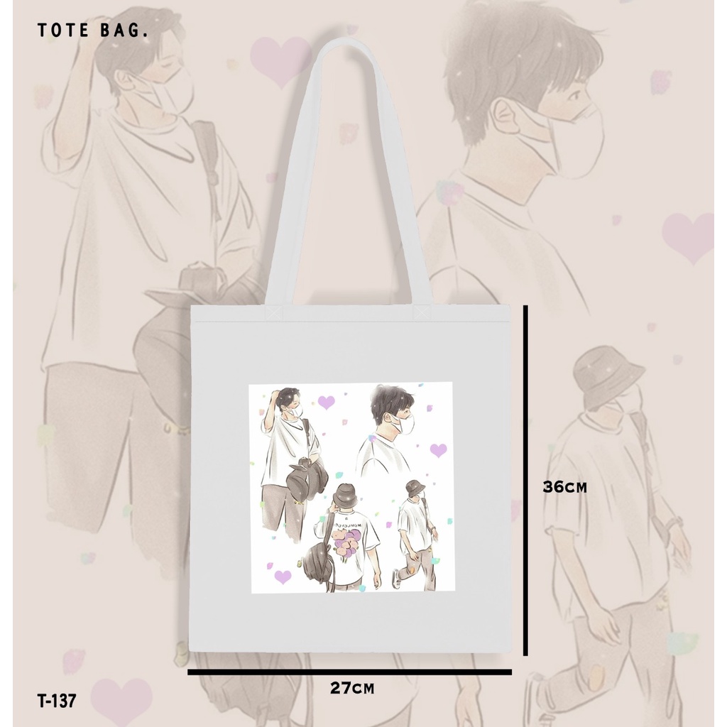 TAS WANITA / TOTE BAG KULIAH / REAL PICTURE / KIM SEON HO / TAS IMPORT