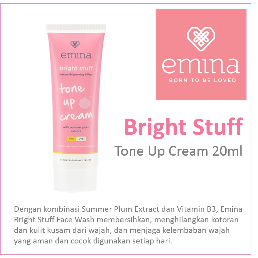 Jual [PROMO] Emina Bright Stuff Tone Up Cream 20ml Shopee Indonesia