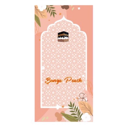 Sajadah Anak Custom New Motif-Bunga Peach