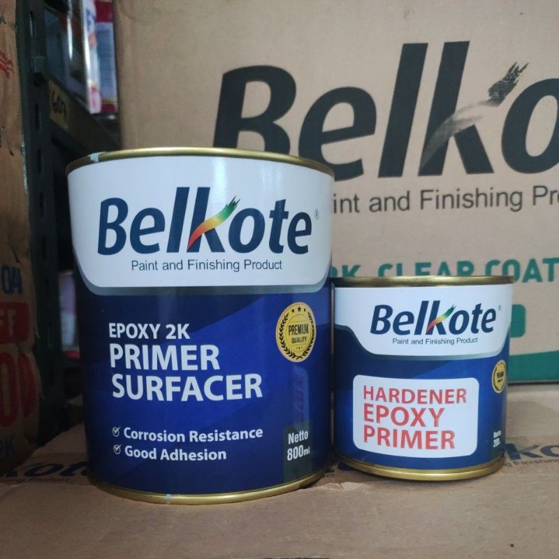 EPOXY PU 2k PRIMER SURFACER GRAY BELKOTE 1.L SET HARDENER