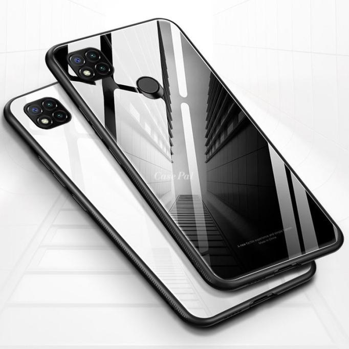 CASE XIAOMI REDMI 9C GLASS CASE HARD TEMPERED BACKDOOR CASING