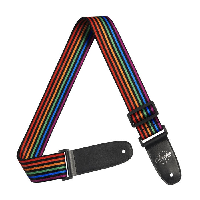 Amumu PC06P-BK Strap Gitar motif Rainbow Stripe