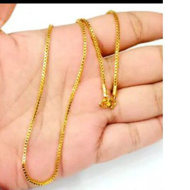 kalung itali gold perhiasan wanita pengganti emas pj 45cm