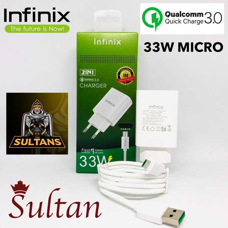 CHARGER / TC / CASAN INFINIX 33W FAST CHARGING ORI 99% MICRO &amp; TYPE C PACKING IMPORT/Charger Infinix Fast Charging 3A 33W ORIGINAL Micro USB