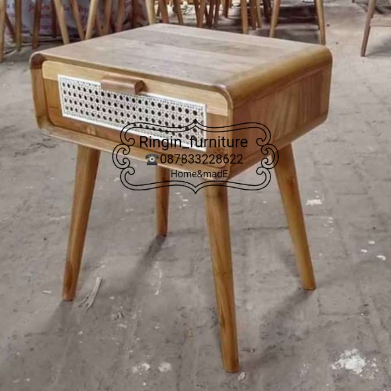 Jual Nakas Retro Rotan Modern Nakas Antik Rotan Minimalis Kayu Jati Gratis Ongkir Seluruh