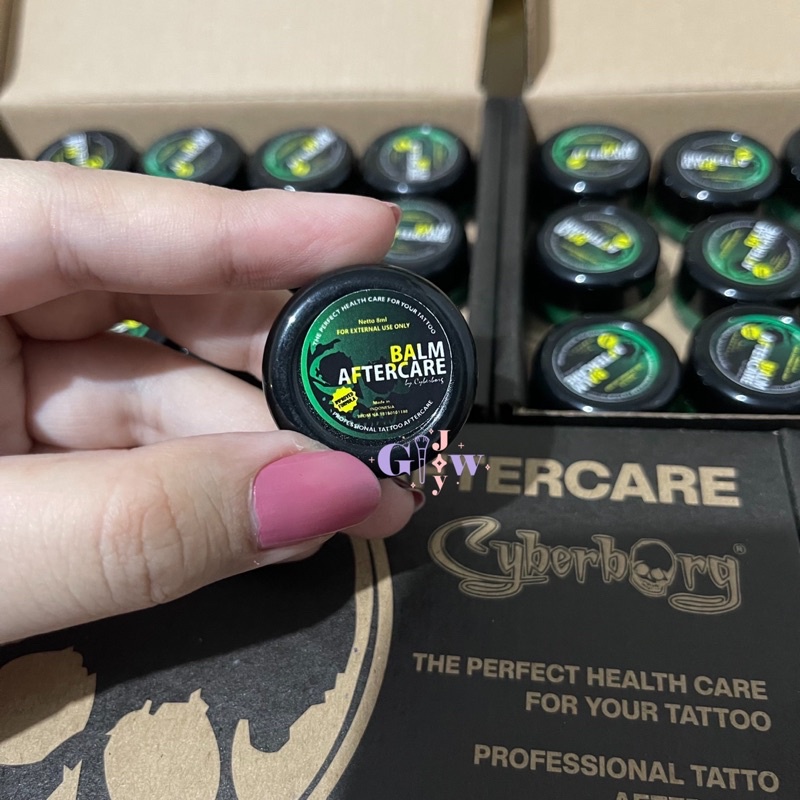 CYBERBORG balm tattoo aftercare tato bpom murah termurah ready stock grosir laki cowo cewe perempuan artist original asli full size mini travel salep tatto cyber borg pelembab warna mempertahankan efektif aman