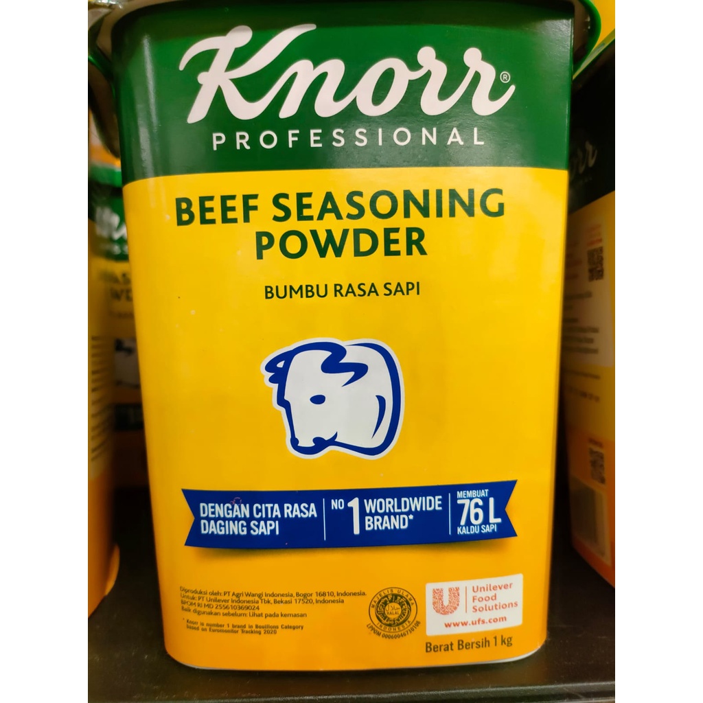 

KNORR - Beef Seasoning Powder 1kg / Kaldu Sapi Bubuk 1kg [BB]