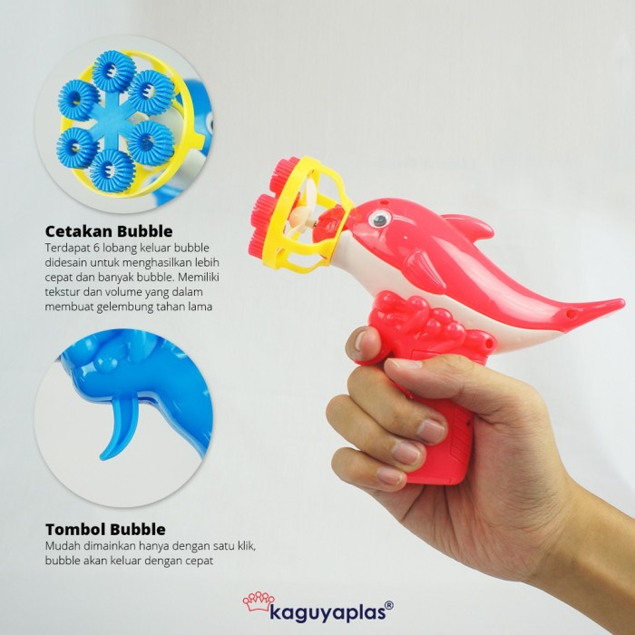 Mainan Bubble Gun Pistol / Pistol Bubble dholpine / Tembakan Pistol Gelembung