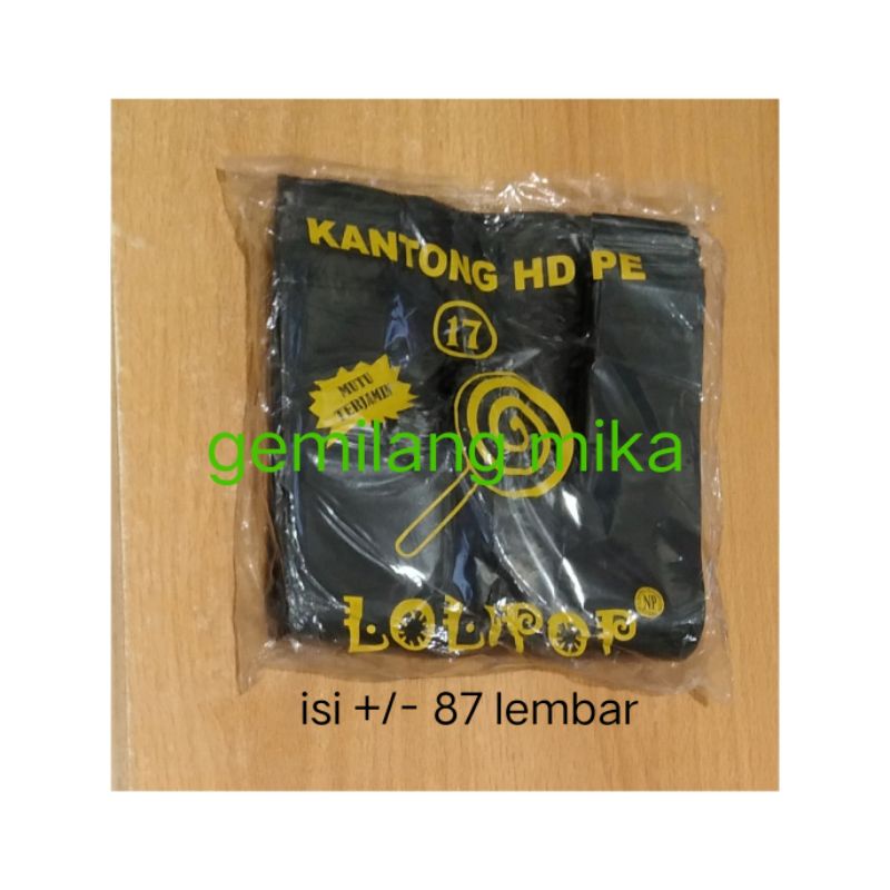 kantong plastik hd PE tebal 455gram uk.17