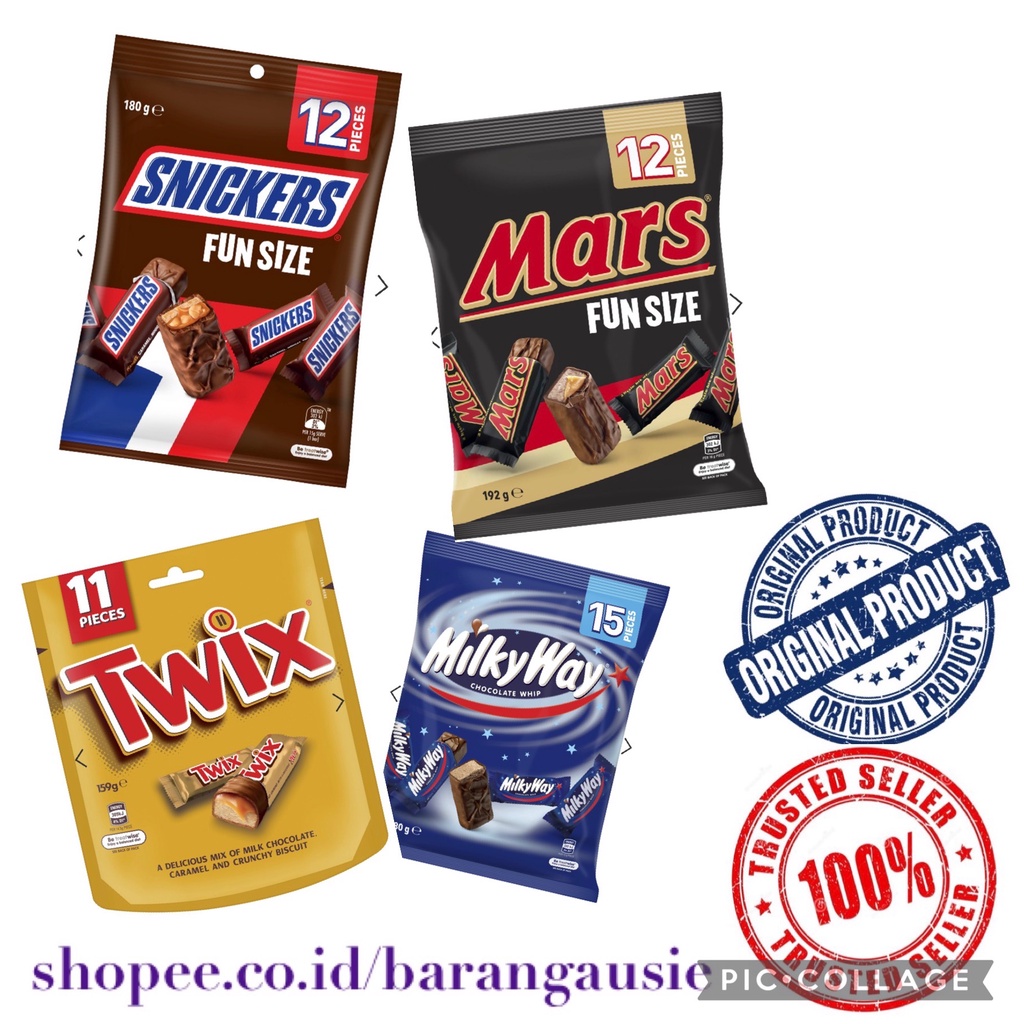 (FreeOngkir) Coklat Import Australia Mars Snickers Twix Milkyway Halal Terpopuler