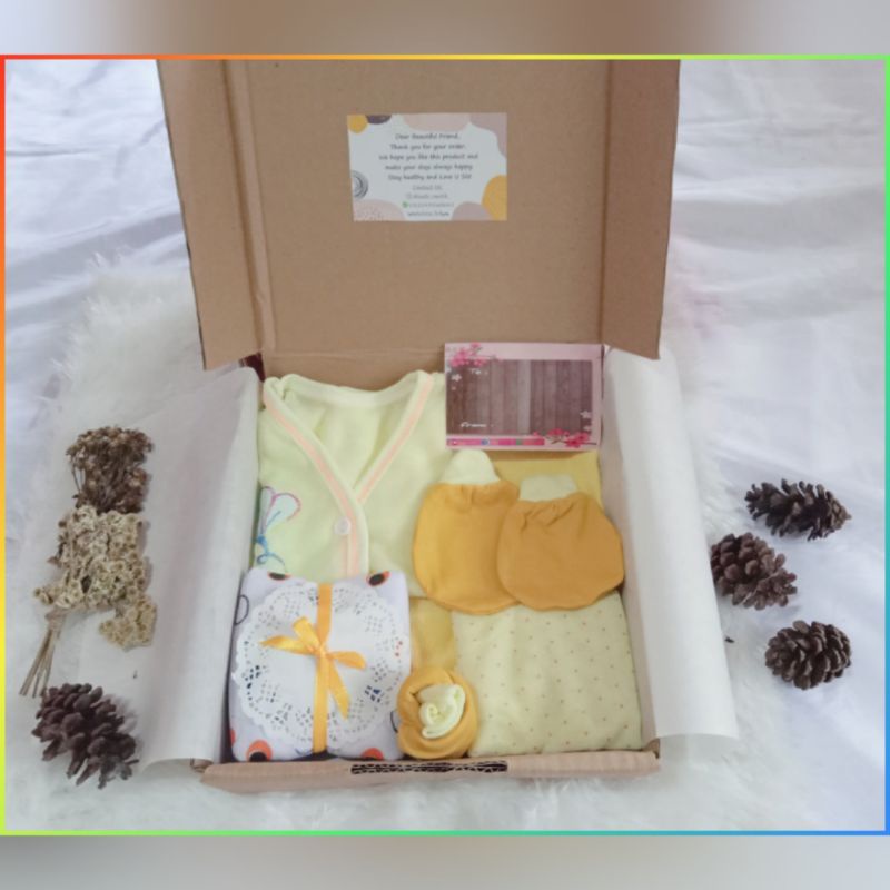 Hampers baby kado bayi murah kado lahiran bayi box (UPLODE ULANG)-New born kuning