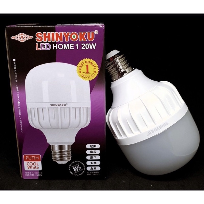 BOHLAM BOLA LAMPU LED SHINYOKU 20WATT 20W GARANSI 1 TAHUN
