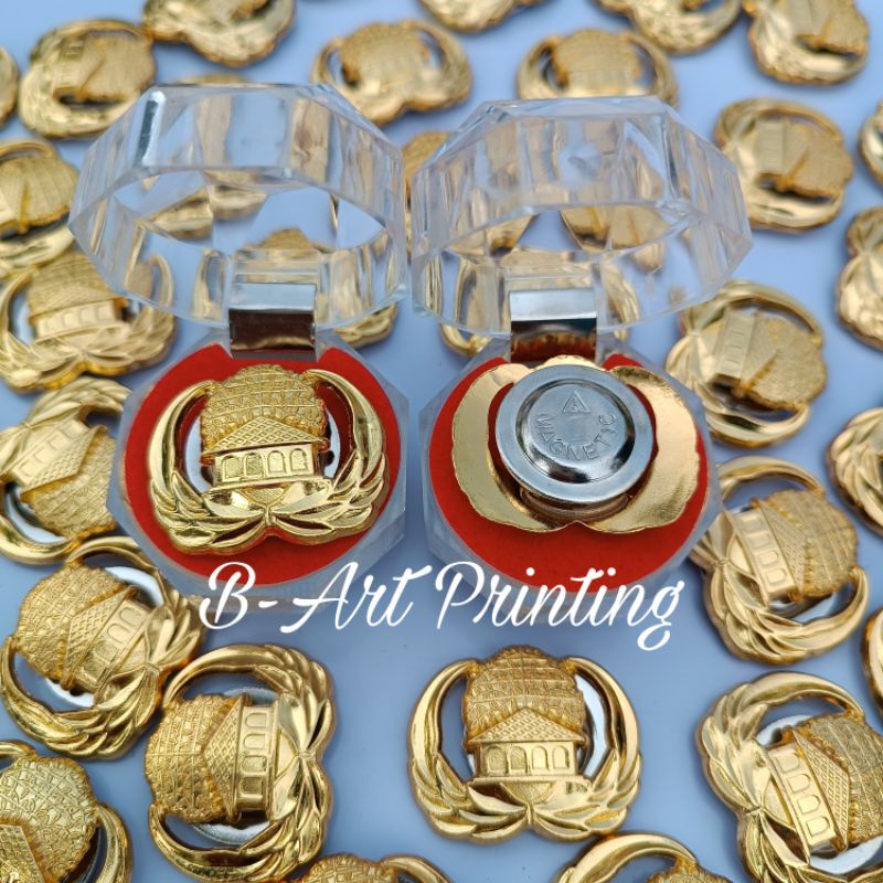 SALE!!? LENCANA PIN KORPRI PIN ASN PIN ABDI NEGARA KUNINGAN TEBAL GRADE A PLUS BOX CRISTAL MEWAH