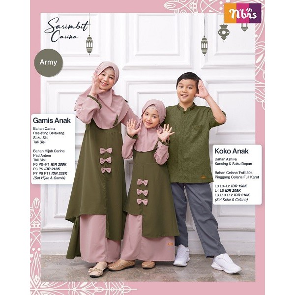 BISA COD - Gamis carina army / Fashion muslim