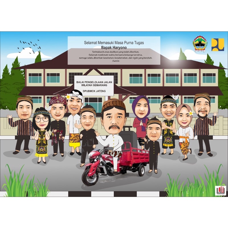 Jual Karikatur Digital Wajah ~ Kado Nikah Wisuda Perpisahan Shopee