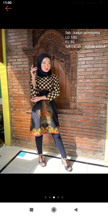 Tunik Batik Full Cacah / Sobek-sobek