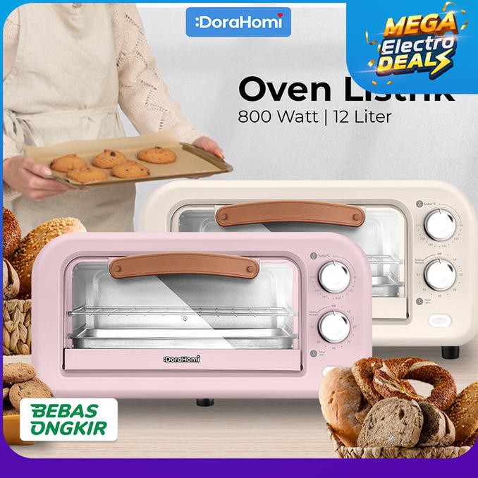 Oven Listrik Low Watt Electric Open Kue alat panggang 12Liter 800 Watt