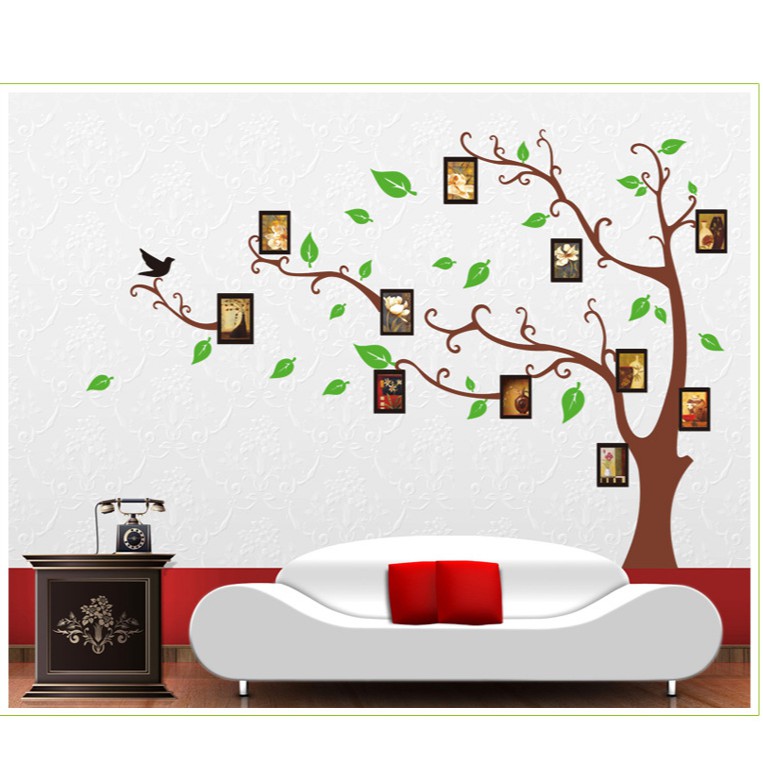 RELIZA WALLSTICKER / Stiker Dinding POHON BINGKAI FOTO TREE FRAME Wall Sticker AY803