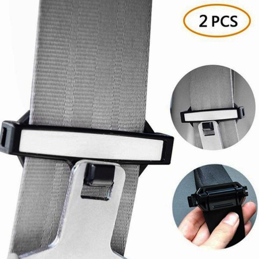 Suyo 2pcs Belt Safety Adjuster Clip Auto Fastener Adjustment Lock Meningkatkan Kenyamanan Socket Seatbelt Stopper