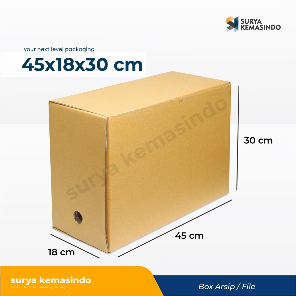

Box File 45x18x30 cm (BUKOPIN) Kardus/Box/Arsip/File/arsipbukopin