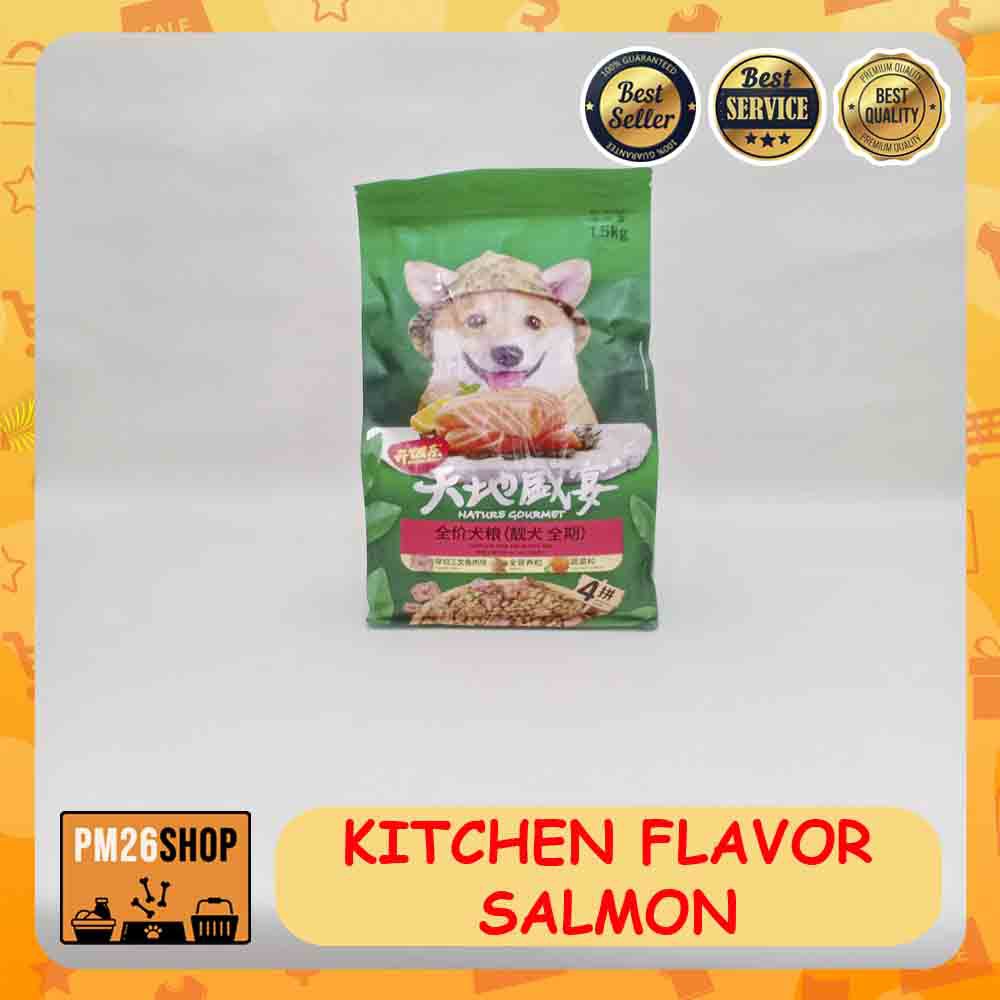 Makanan Anjing Dog Food Kitchen Flavor Salmon 1.5kg