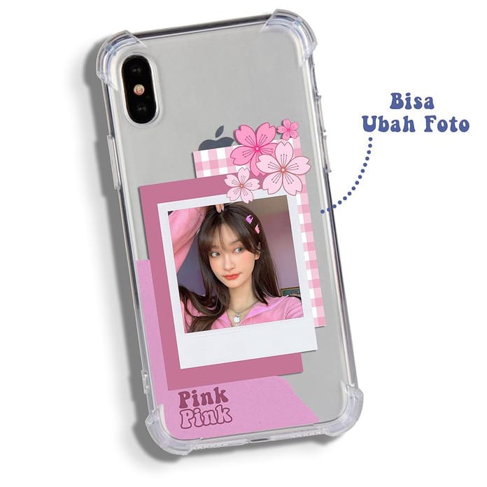 CASE AESTHETIC PASTEL PINK ALL TYPE estetik custom foto iPhone Oppo Samsung Vivo Xiaomi Redmi Realme