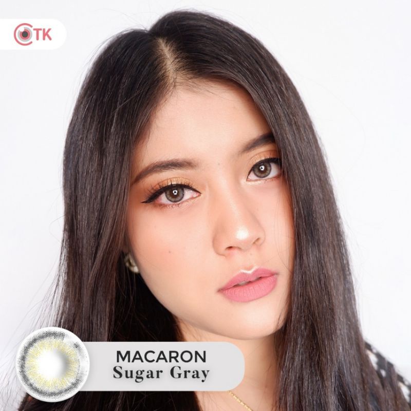 Softlens MACARON 14.5 MM SUGAR GREY MINUS -0.50 S.D -6.00 by CTK