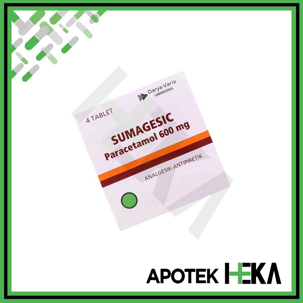 Sumagesic Strip isi 4 Tablet Paracetamol 600 mg - Obat Nyeri (SEMARANG)