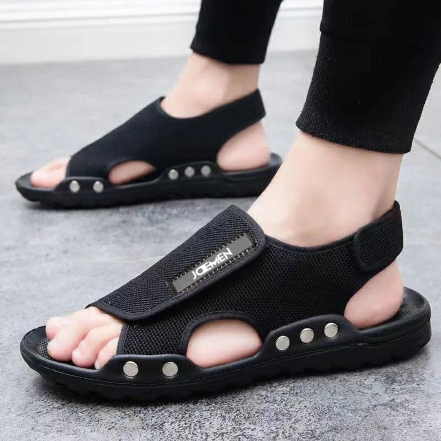 SANDAL PRIA KULIT SANTAI KEKINIAN JAPAN CASUAL STYLE NON SLIP RINGAN NYAMAN KEREN FORMAL ORIGINAL JOEMEN 100% S-24 SANDAL GAUL