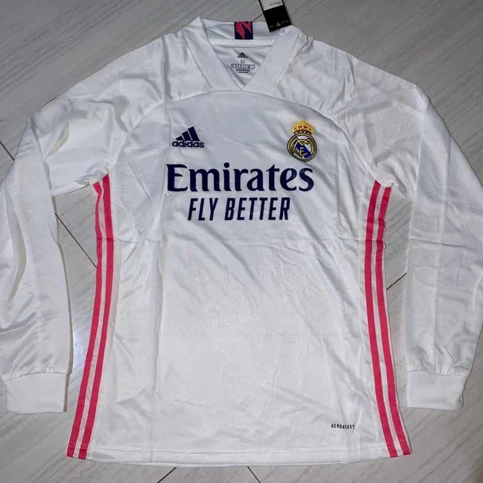 Jersey Baju Bola Real Madrid Home Longsleeve LS 2020 2021 Grade Ori Top Quality
