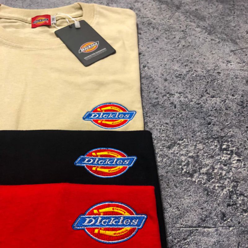 KAOS T-SHIRT DICKIES LOGO BORDIR PREMIUM HIGHT QUALITY FULLTAG &amp; LEBEL