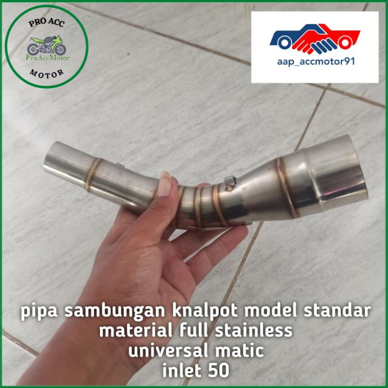 pipa sambungan knalpot model standar NEW VARIO 160 150 125 BEAT DELUXE NMAX AEROX universal matic (bisa cod)