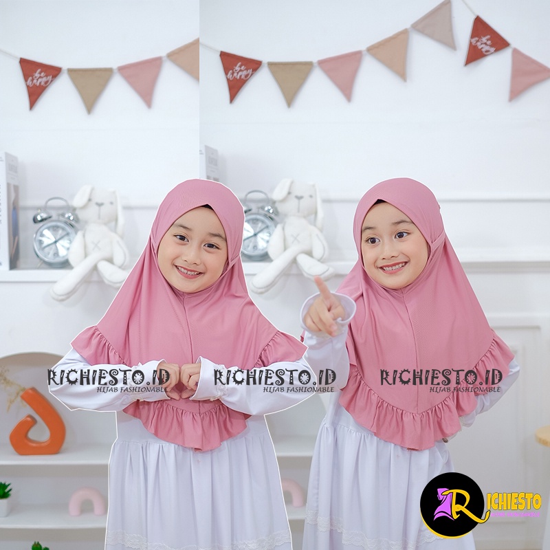 Jilbab Anak Perempuan Instan Lucu TK JIHAN Allsize 3-6 Tahun Hijab Anak Perempuan Instan Kerudung Anak Perempuan Terbaru