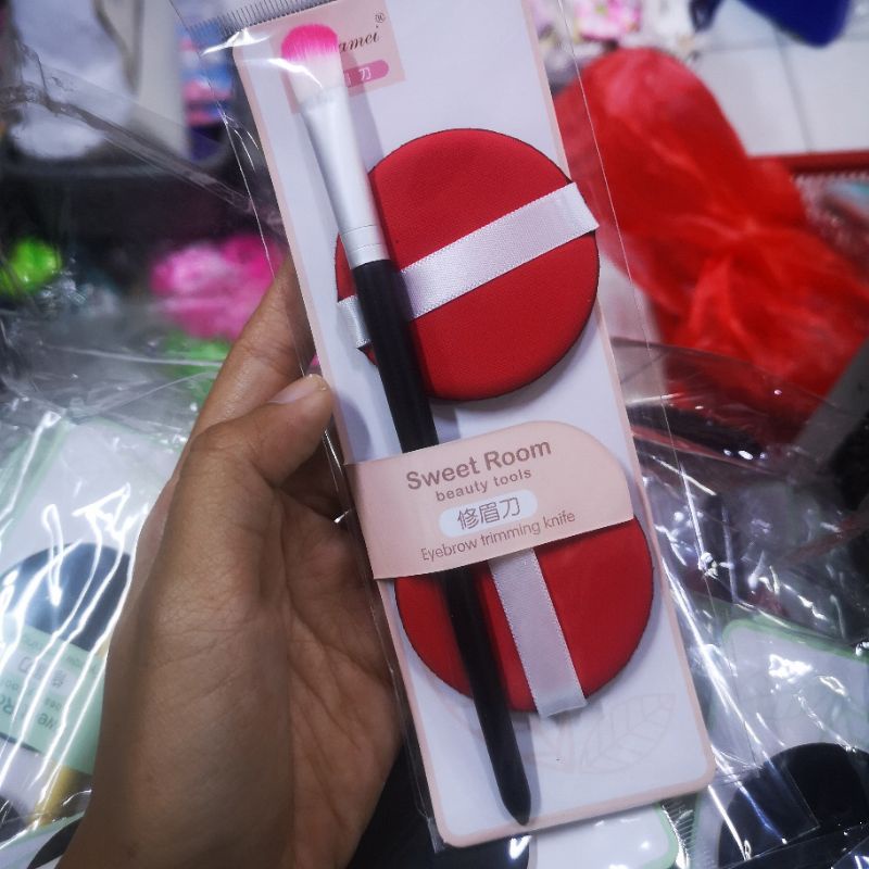 JG - SPON BEDAK - KUAS SET SEPON BEDAK + KUAS SET / SPONGE / SPONS BEDAK