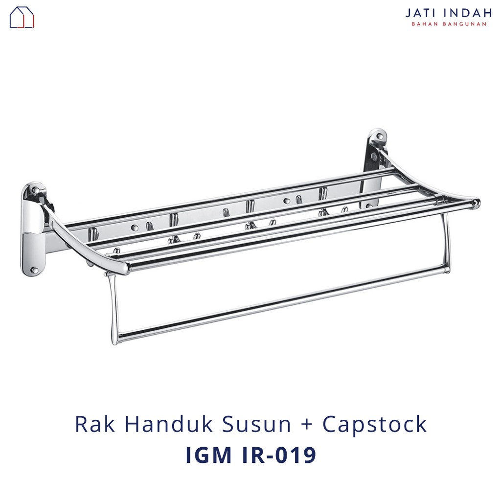 IGM IR-019 Rak Gantungan Handuk Susun + Capstock Stainless Toilet
