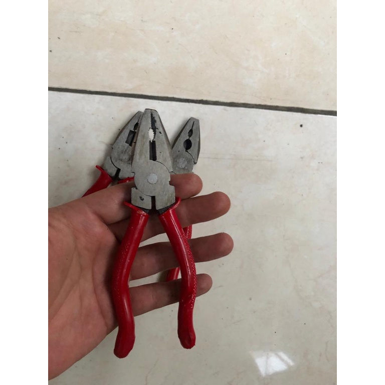 Tang jepit Kombinasi 6 Inch dan 7 inch Pliers Tang bahan baja gagang karet