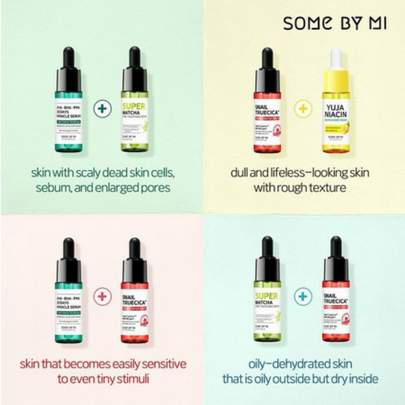 SOME BY MI Mini Serum 14ml - AHA BHA PHA / SUPER MATCHA / YUJA NIACIN / SNAIL