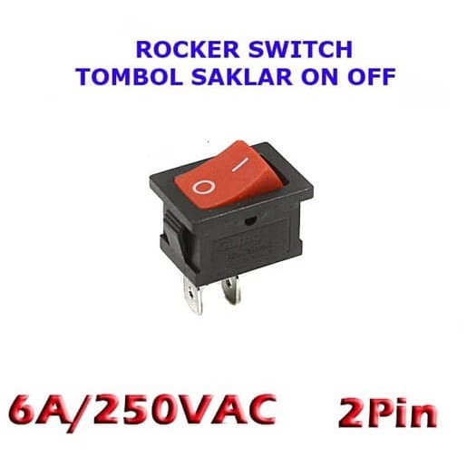 Switch Saklar 2 Pin 2 kaki Karaoke Merah