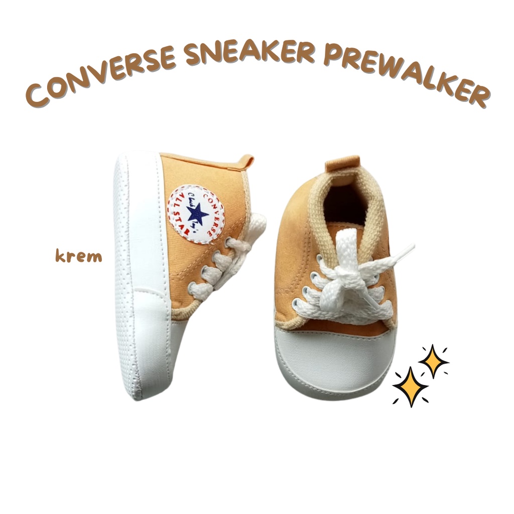 sepatu bayi sneakers bayi prewalker bayi 6-18  bulan converse prewalker