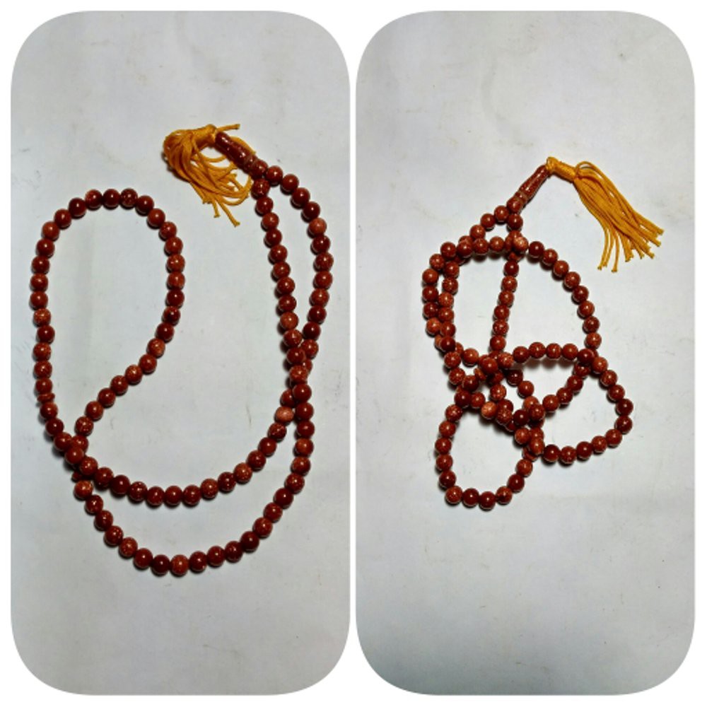 PRODUK ANTIK - TASBIH BATU AKIK PASIR EMAS