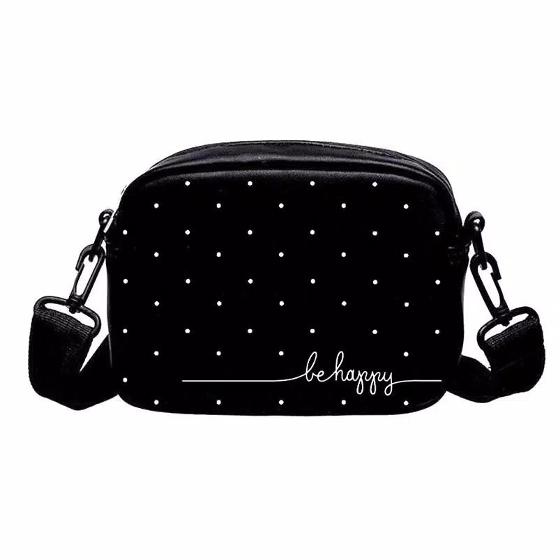 SPESIAL PROMO 7.7 - [CANVAS BEHAPPY] MINI SLINGBAG WANITA HANDYBAG | TAS SELEMPANG WANITA | TAS WANITA | TAS FASHION | | TAS KULIT | FASHION  | TAS MIKA | TAS KERJA/KULIAH | TAS BERWARNA | TAS UNIK | TAS NONGKI | TAS BESAR | TAS KECE | TAS RESLETING KECIL