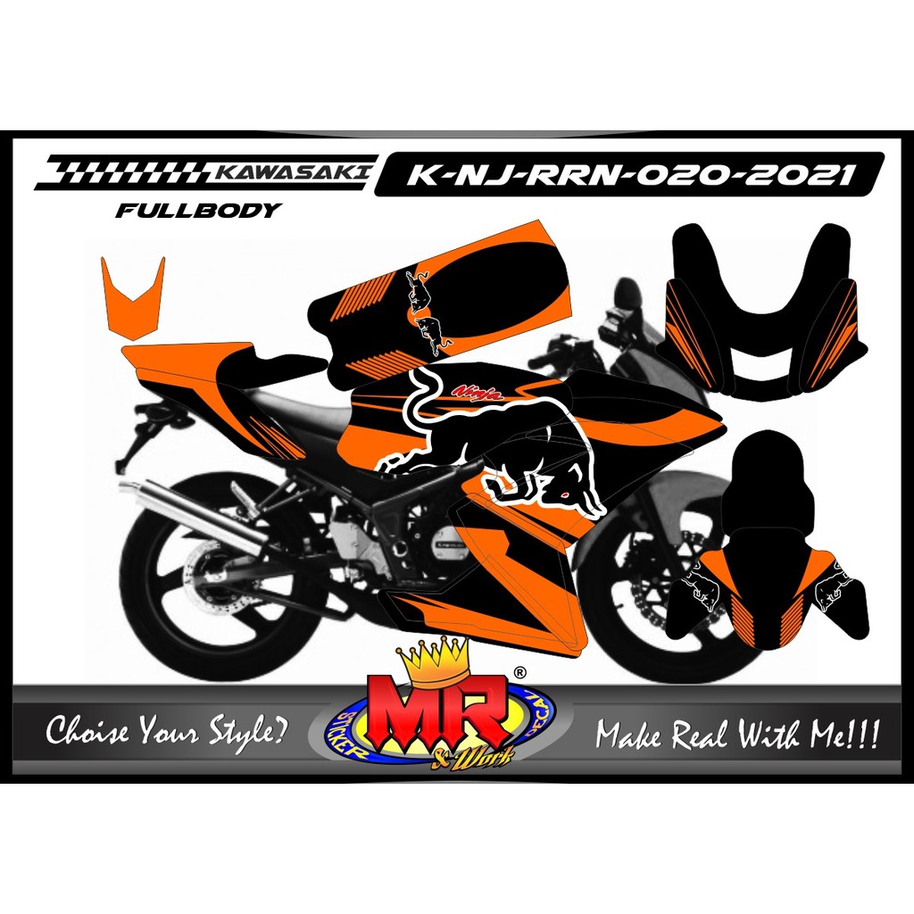 Decal Stiker Motor Kawasaki Ninja RR New Variasi Body Motor Fullbody