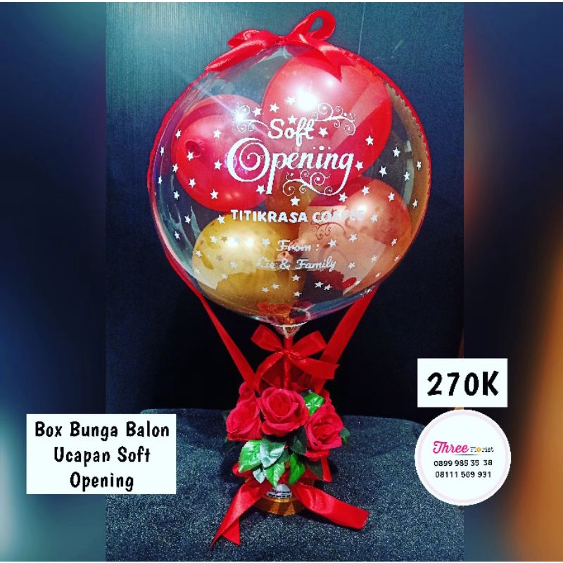 box bunga balon / box balon hadiah ucapan / balon box ucapan / hadiah ucapan grandopening