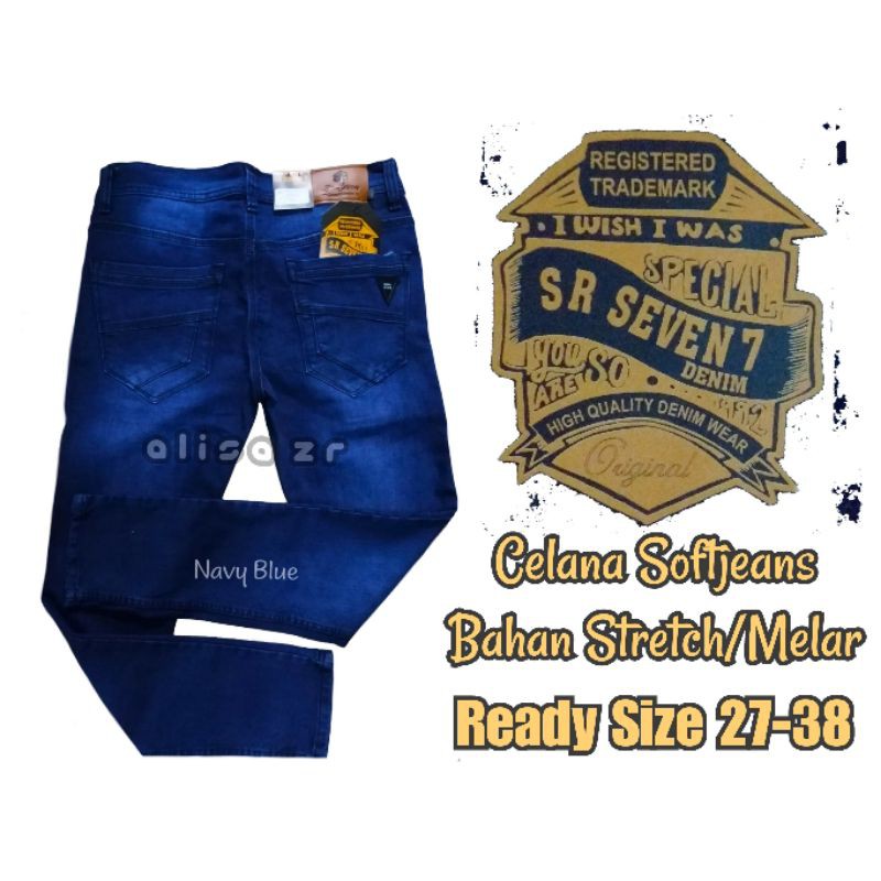 Size 27-38 Celana jeans Stretch panjang bahan melar ukuran normal SNI