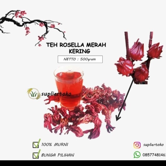 

DDKEVIN Teh bunga Rosela/Rosella kering 1/2kg